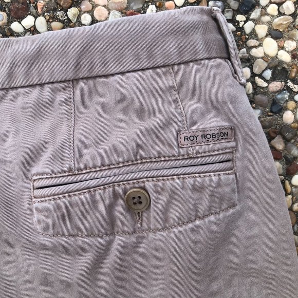 Roy Robson Luxury Chinos Khaki Flat Front W40 L33 - Picture 11 of 11